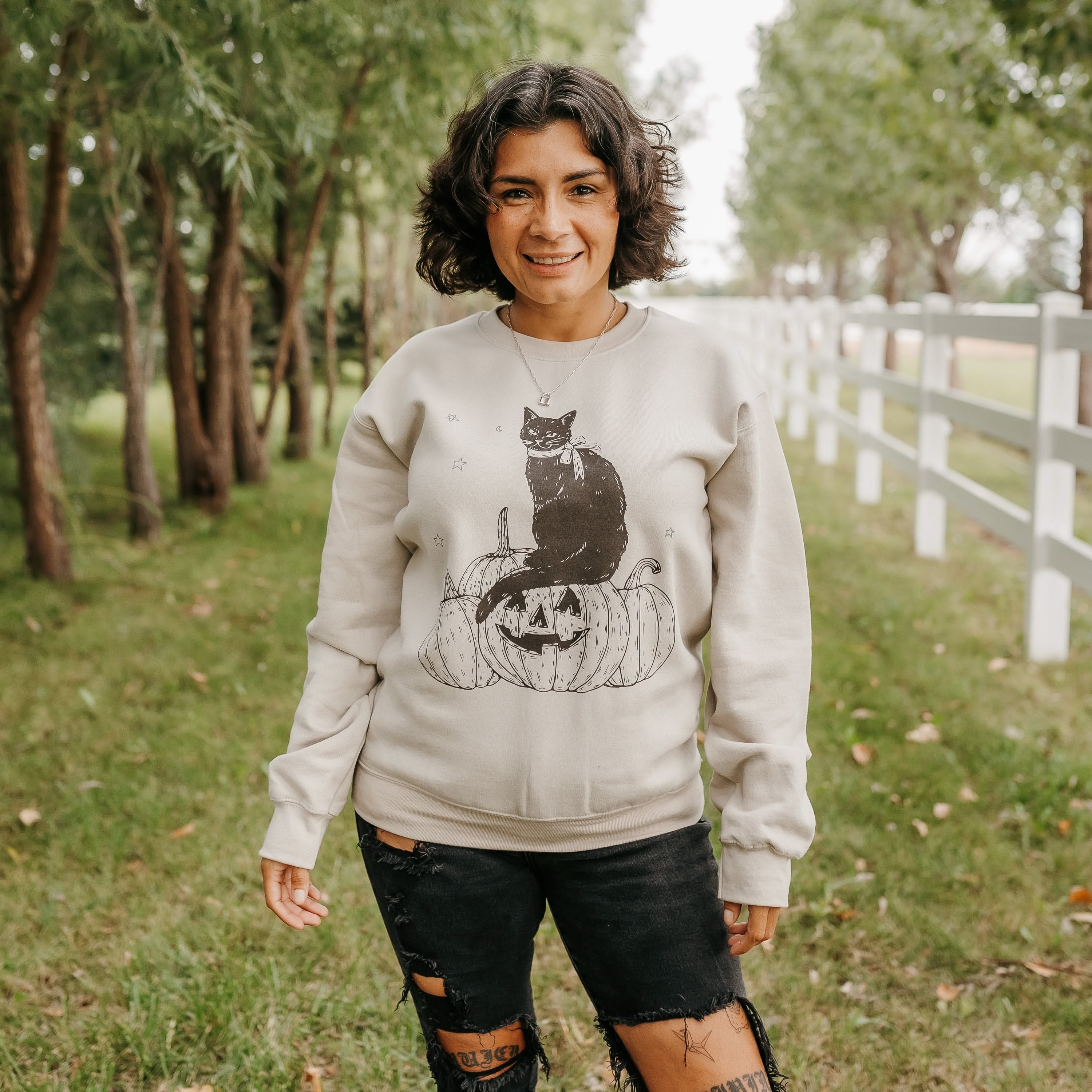 Black Cat on the Prowl - Basic Fleece Little Mama Shirt Shop LLC