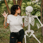 Halloween Mini Symbols - Embroidered Women’s Everyday Tee Little Mama Shirt Shop
