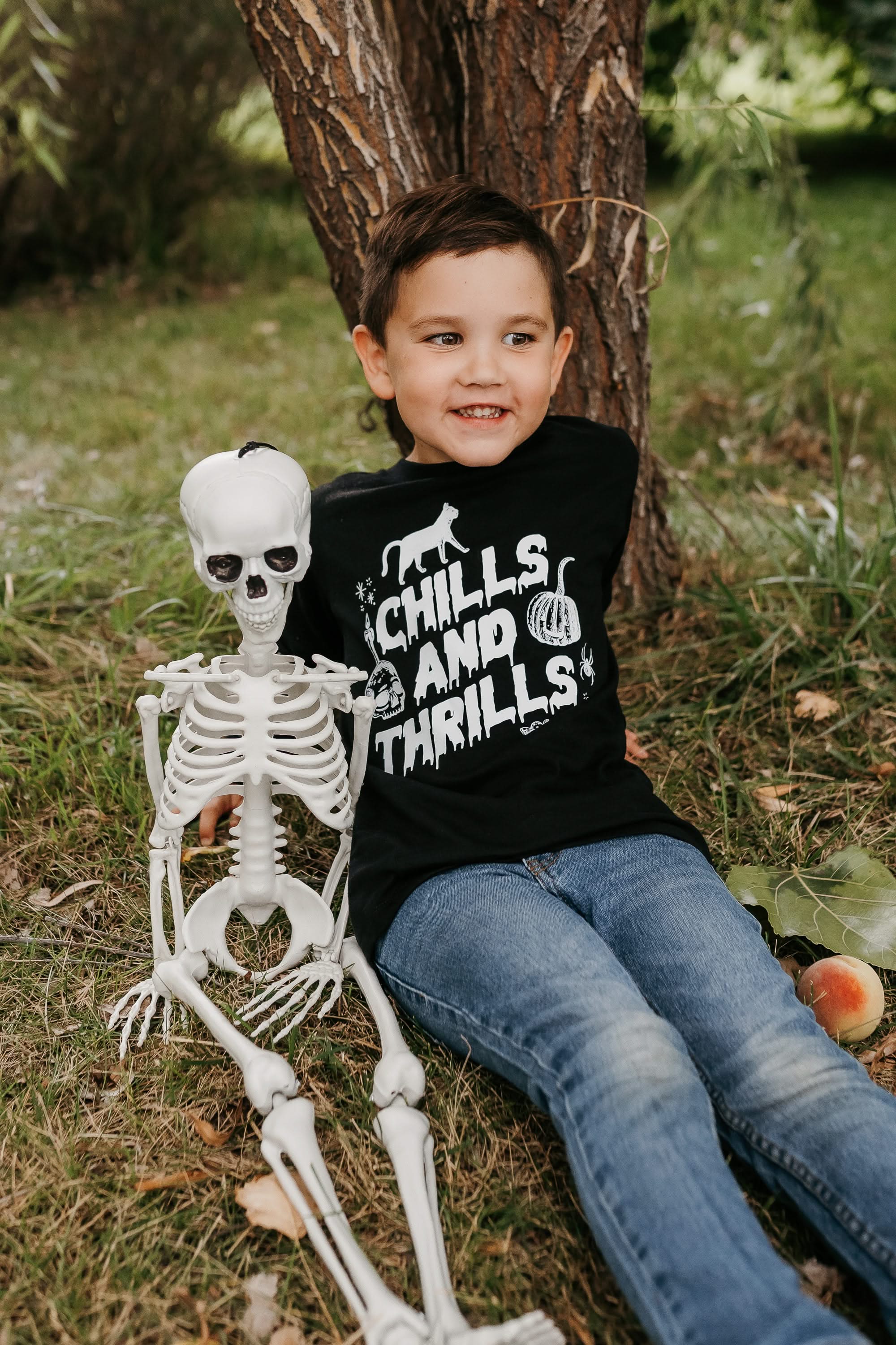 Chills and Thrills - Black Child Long Sleeve Tee Little Mama Shirt Shop
