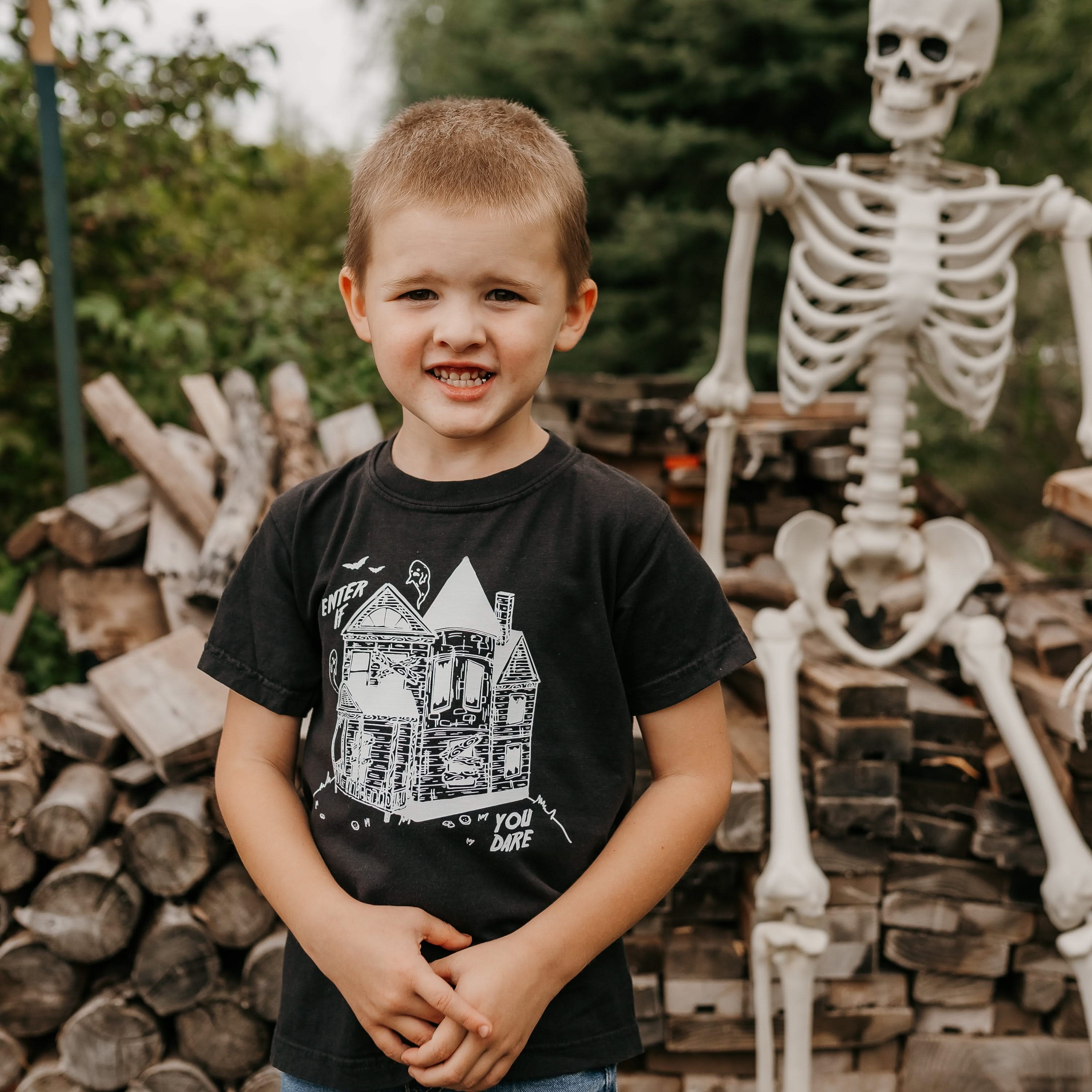 Enter If You Dare - Youth Comfort Colors Tee Little Mama Shirt Shop