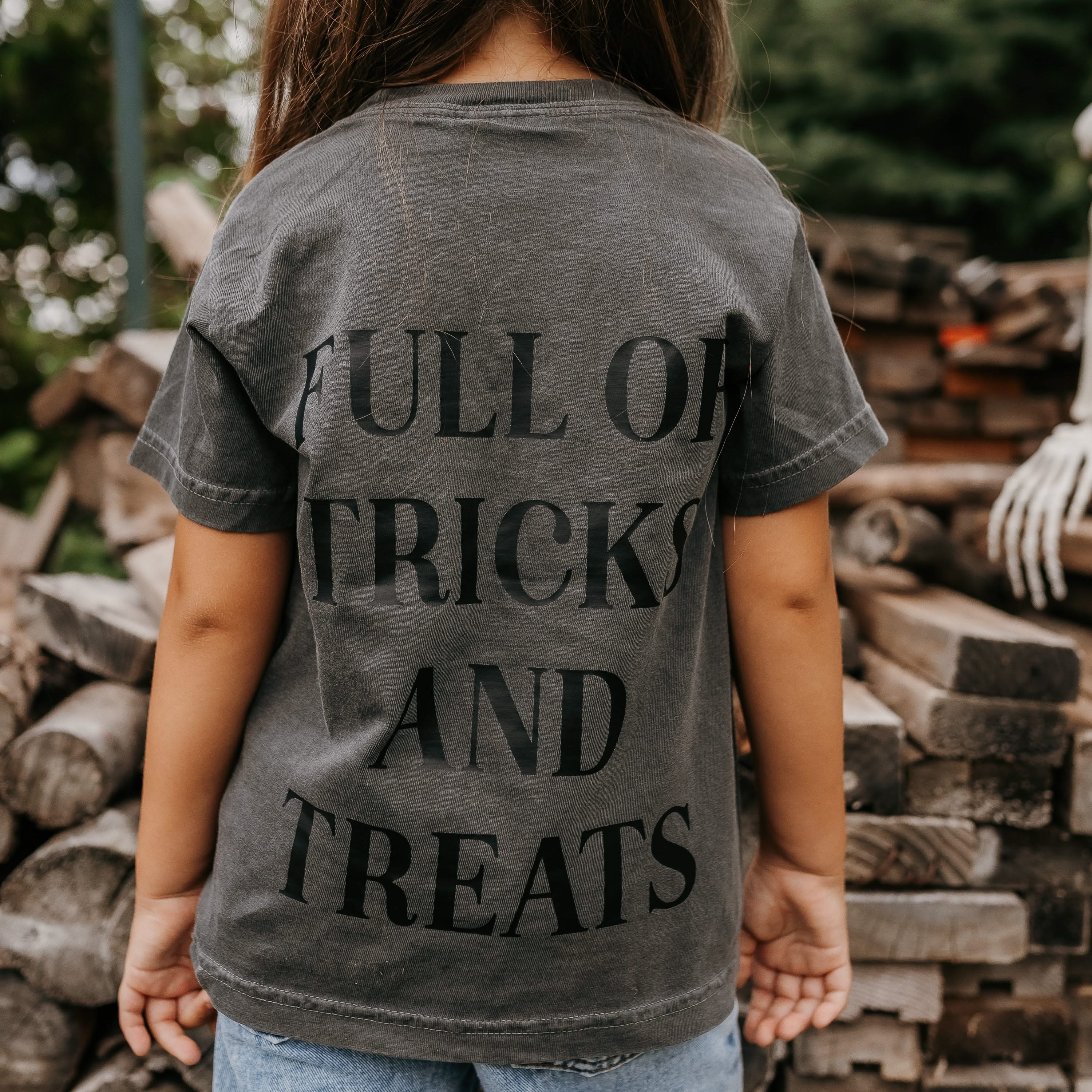 Full of Tricks and Treats - Youth Comfort Colors Tee Little Mama Shirt Shop