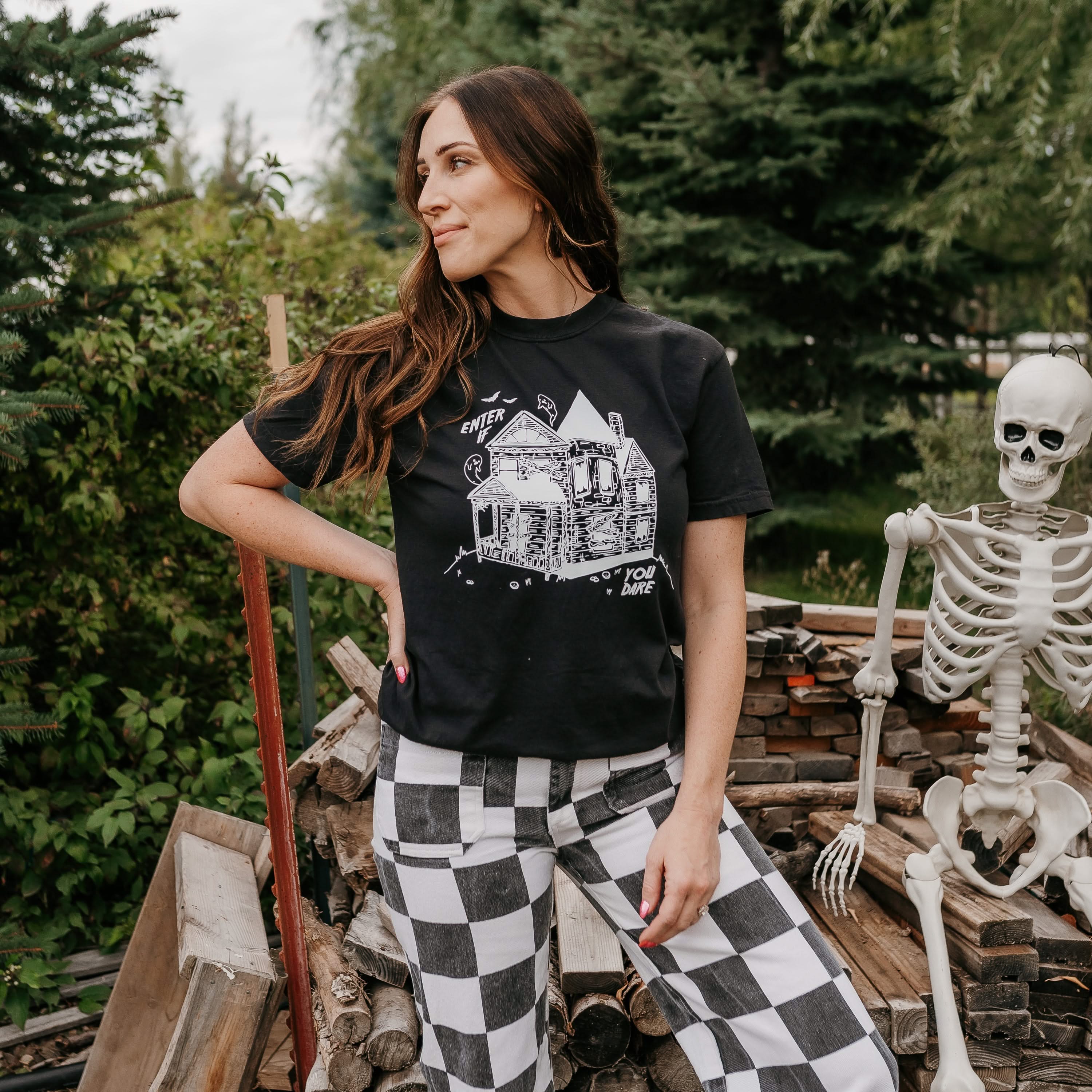 Enter If You Dare - Comfort Colors Tee Little Mama Shirt Shop
