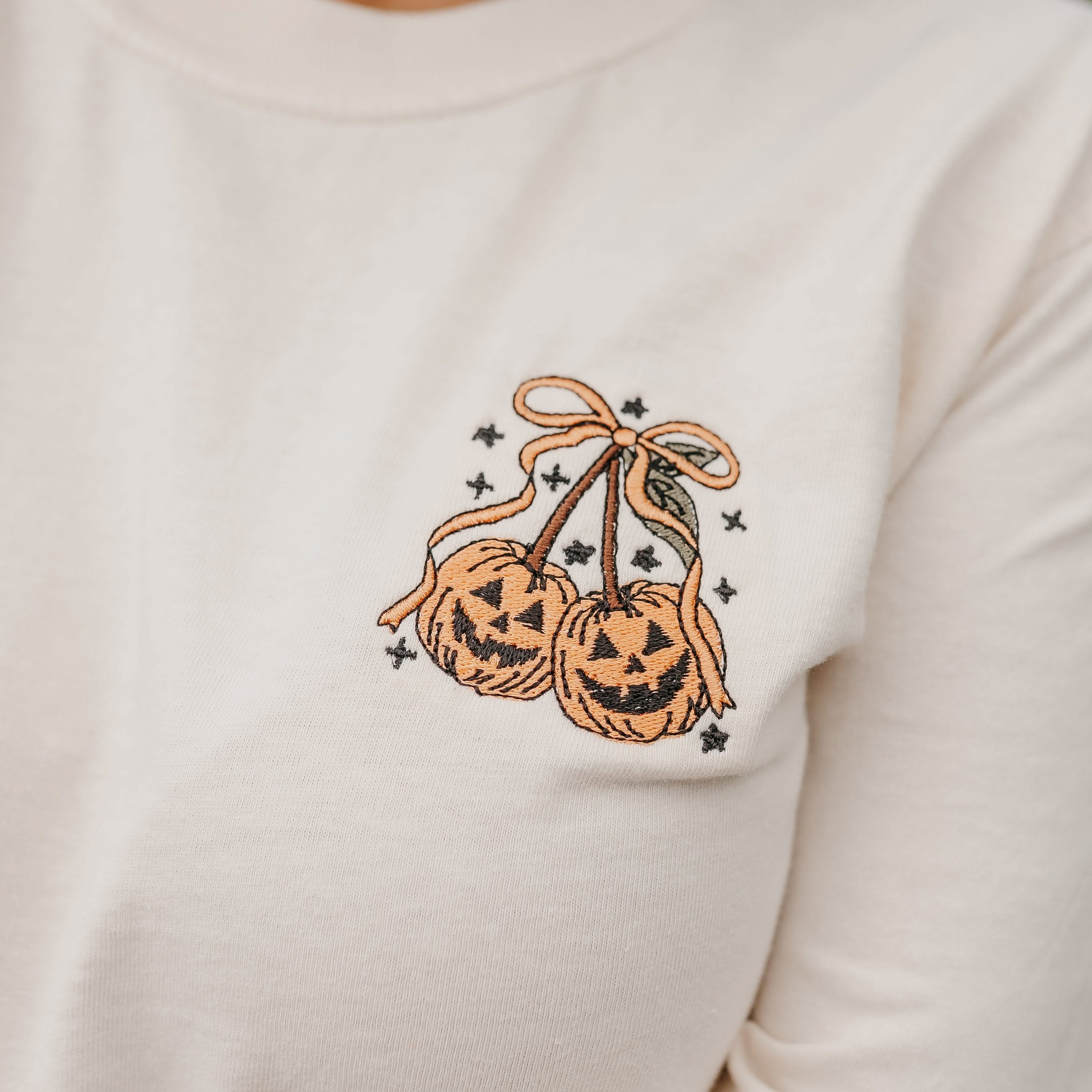 Full of Tricks and Treats - Long Sleeve Comfort Colors Tee Little Mama Shirt Shop