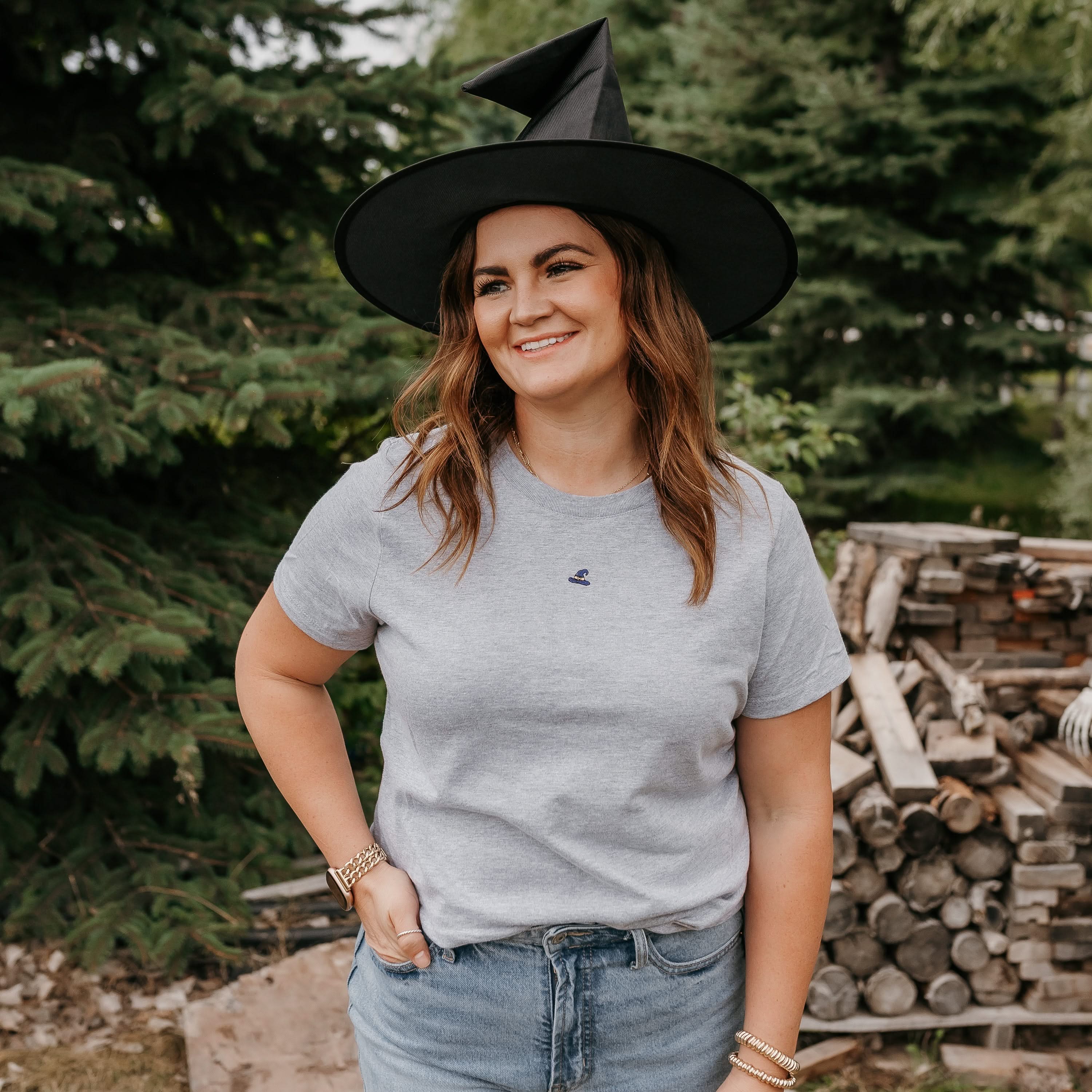 Halloween Mini Symbols - Embroidered Women’s Everyday Tee Little Mama Shirt Shop