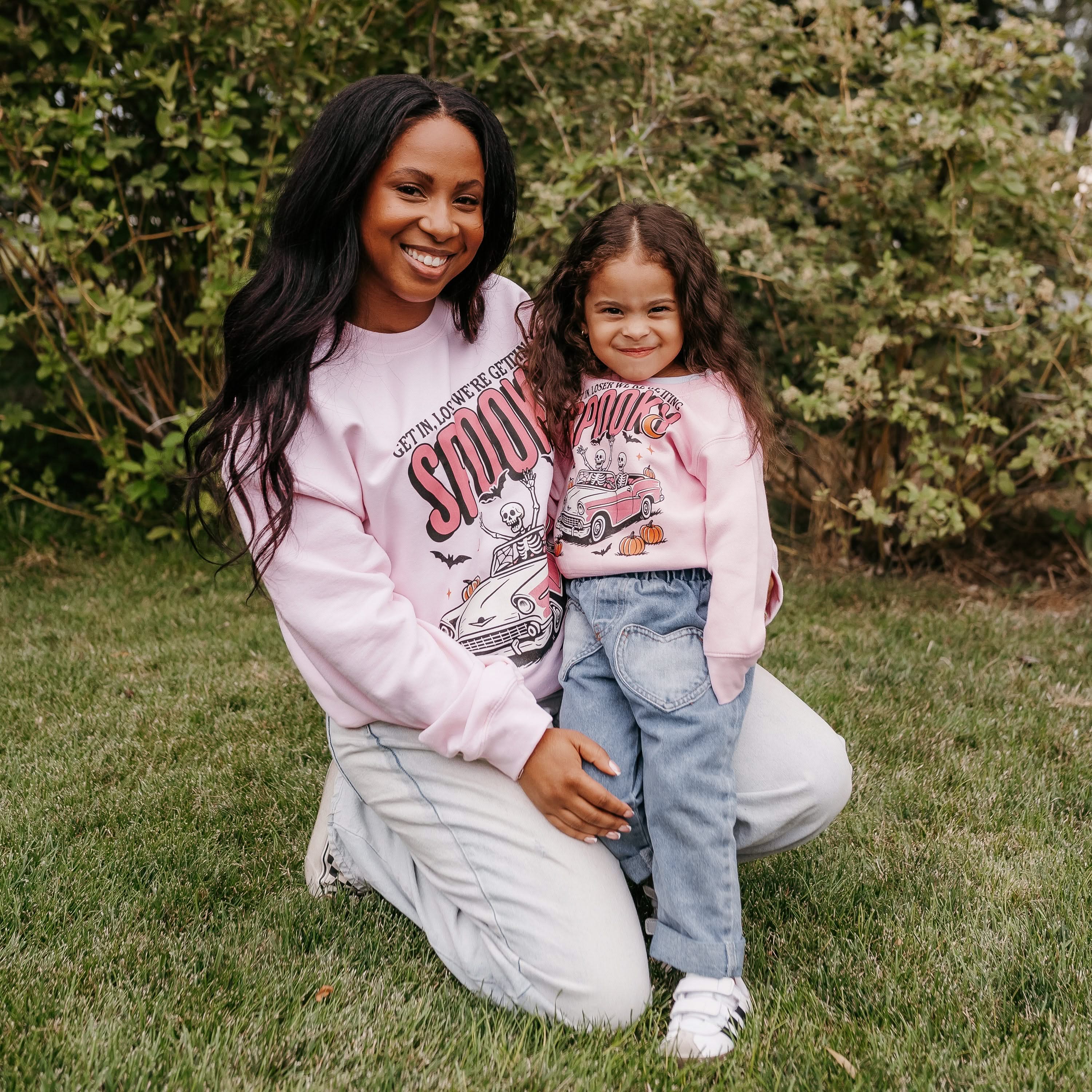 Get in Loser We’re Getting Spooky - Set of 2 Basic Fleece Sweaters Little Mama Shirt Shop