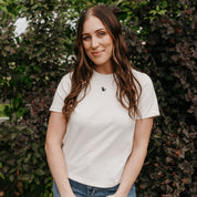 Halloween Mini Symbols - Embroidered Women’s Everyday Tee Little Mama Shirt Shop