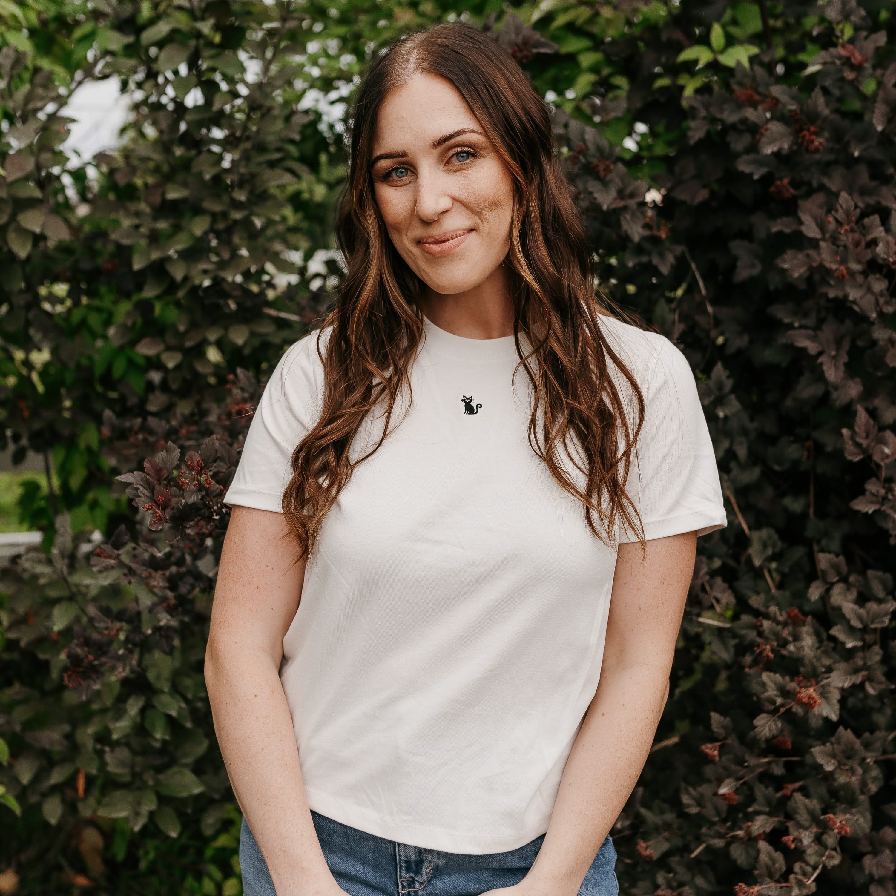 Halloween Mini Symbols - Embroidered Women’s Everyday Tee Little Mama Shirt Shop