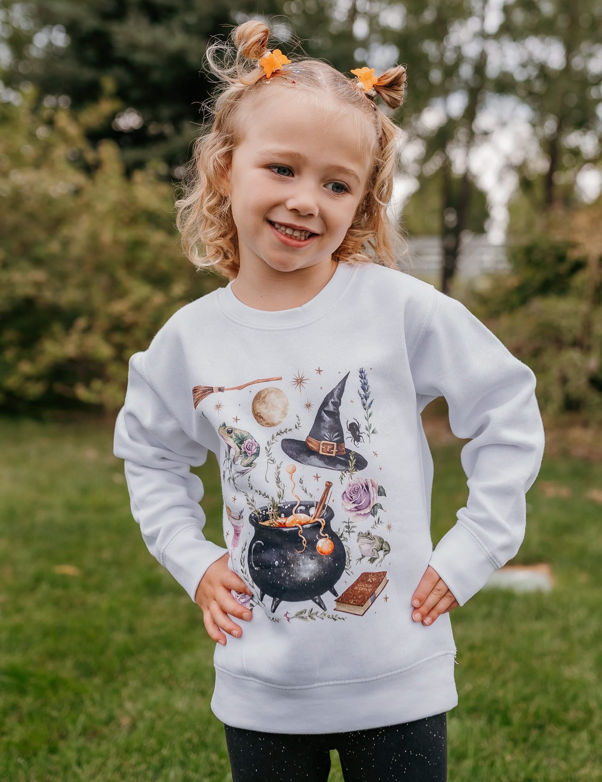 Whimsical Witches Brew - Child Sweater Little Mama Shirt Shop