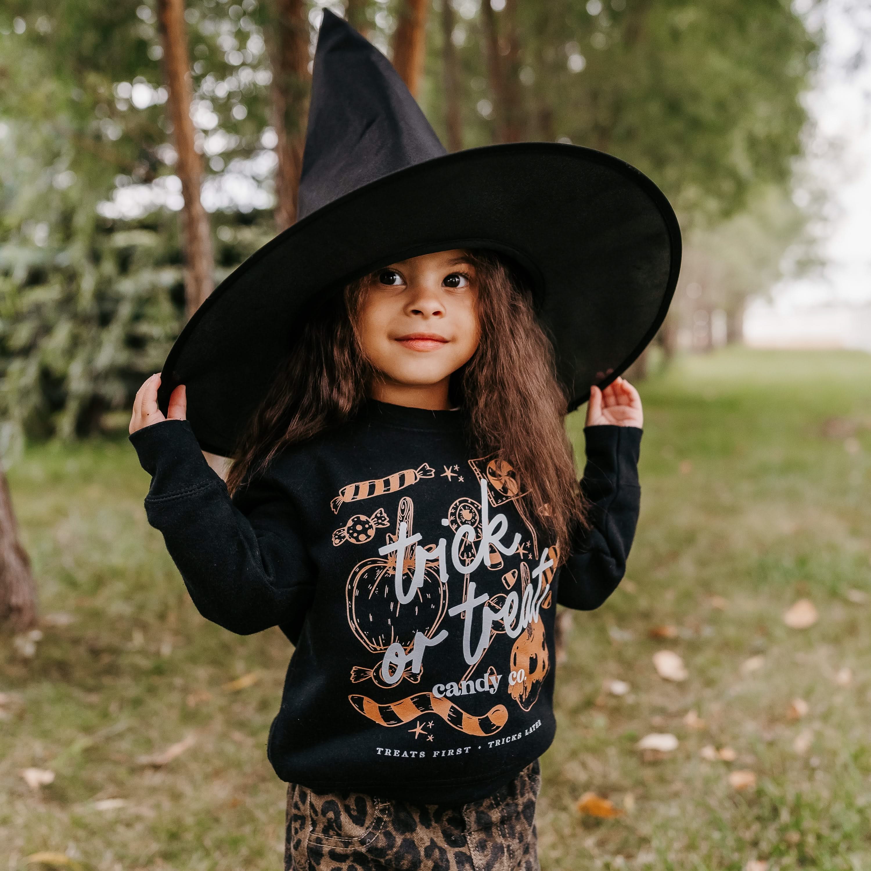 Trick or Treat Candy Co. - Black Child Sweater Little Mama Shirt Shop