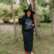 If The Broom Fits, Fly It - Black Basic Fleece Little Mama Shirt Shop LLC