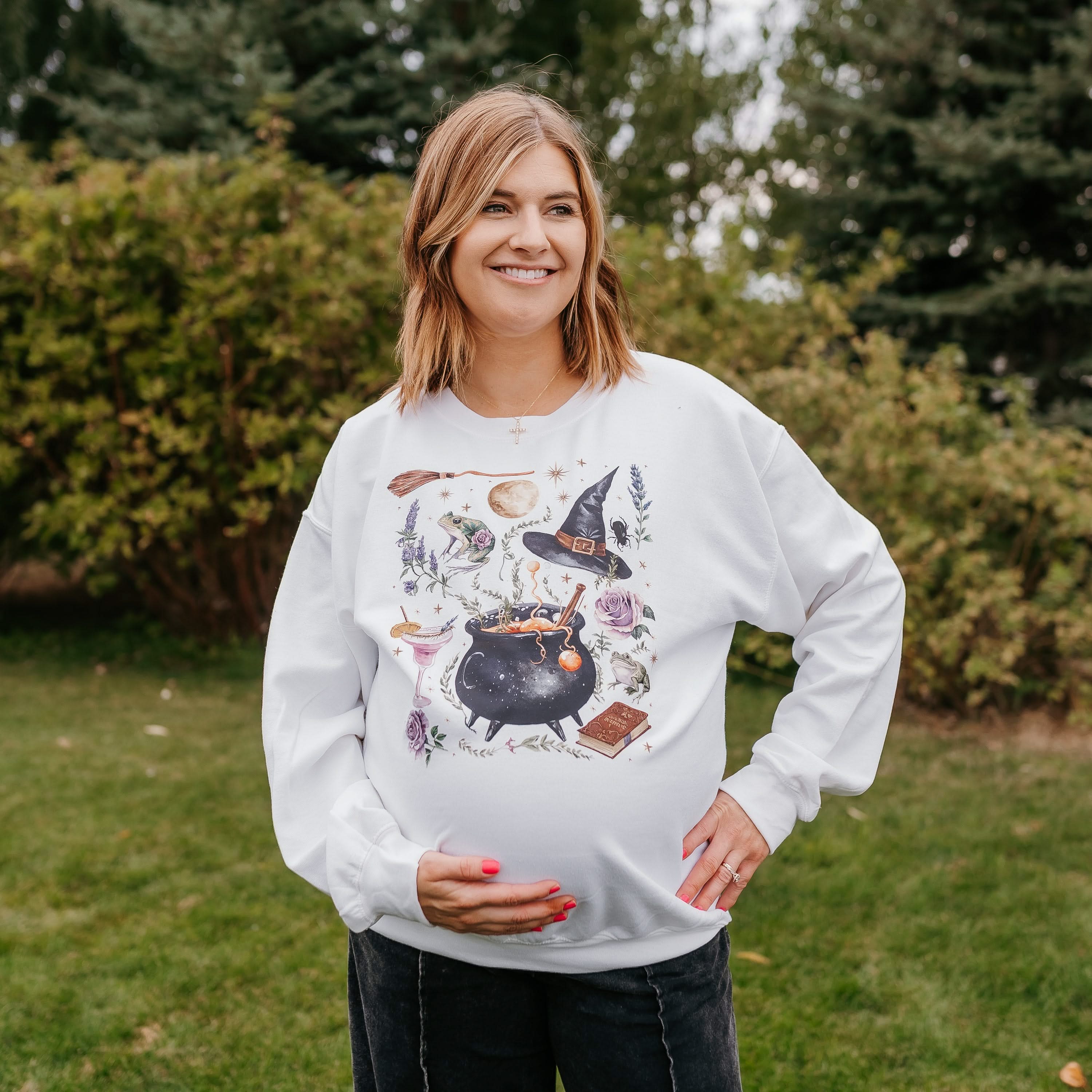 Whimsical Witches Brew - Basic Fleece Little Mama Shirt Shop LLC