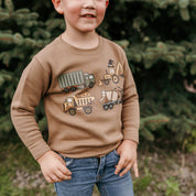 Spooky Construction Trucks - Child Sweater Little Mama Shirt Shop