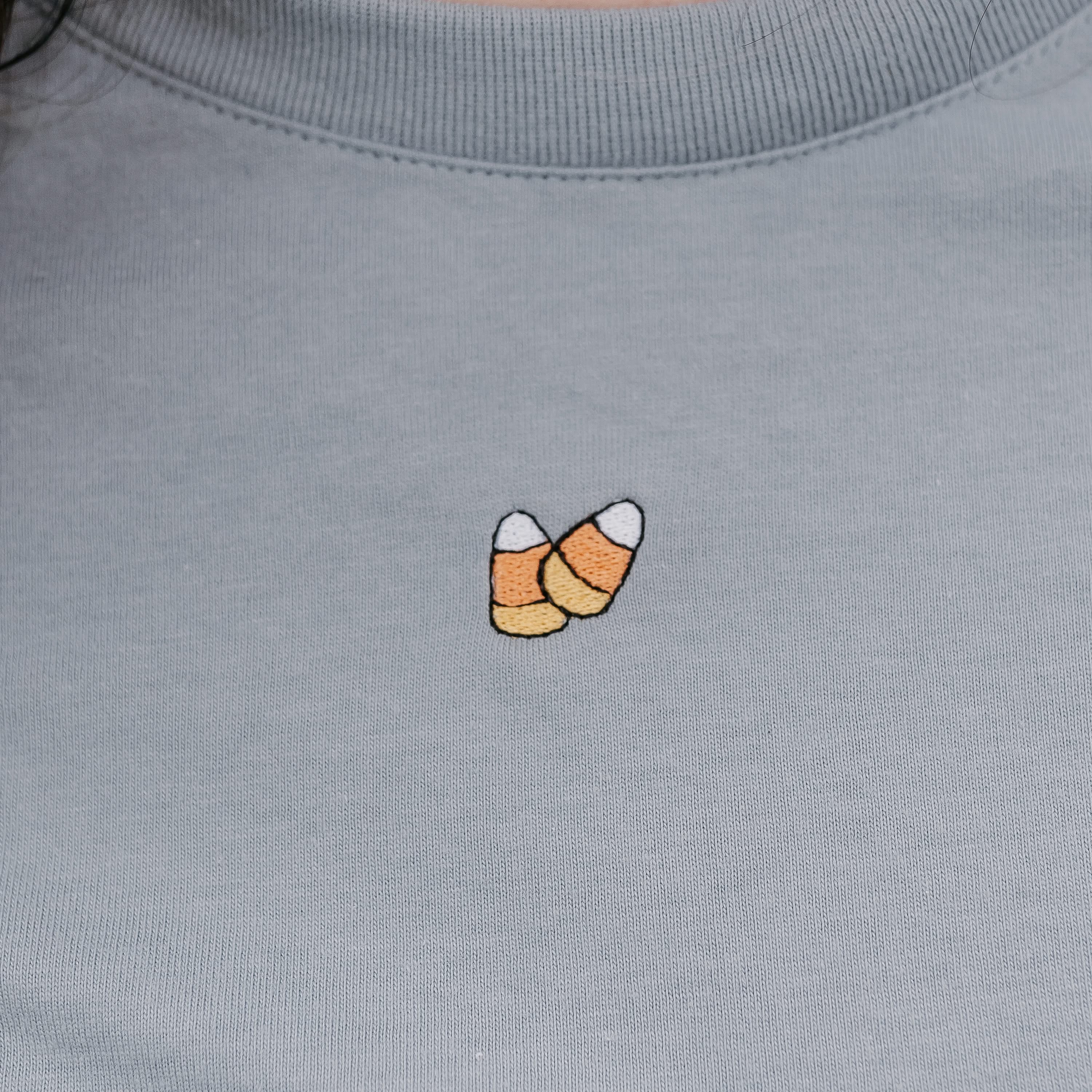 Halloween Mini Symbols - Embroidered Women’s Everyday Tee Little Mama Shirt Shop