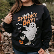 Have A Spooky Day - Black Basic Fleece Little Mama Shirt Shop LLC