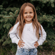 The Official Spooky Society - White Child Long Sleeve Tee Little Mama Shirt Shop