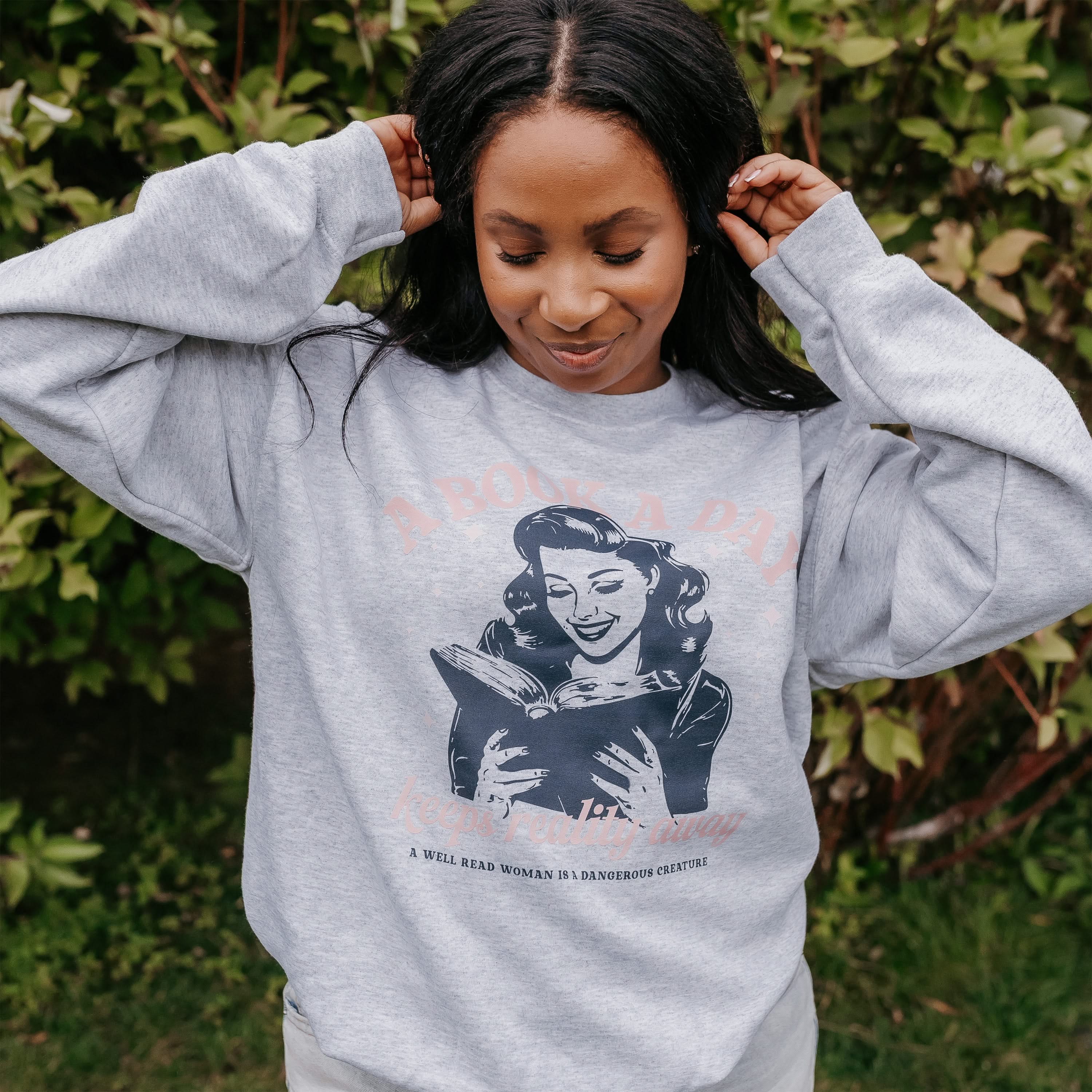 A Book A Day Keeps Reality Away - Basic Fleece Little Mama Shirt Shop LLC