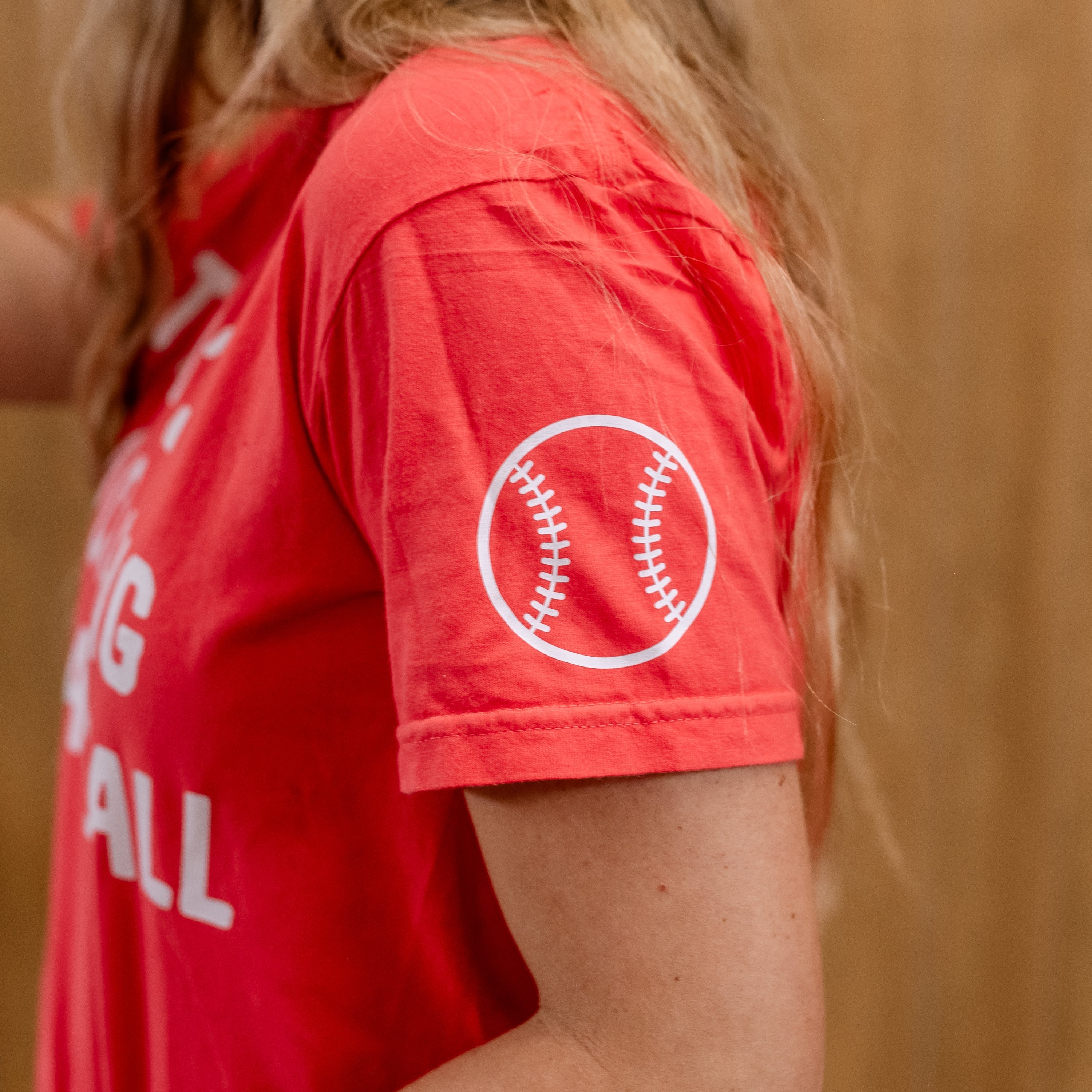 There's No Crying In Baseball (sd) - Custom Number (back) - Comfort Colors Tee Little Mama Shirt Shop