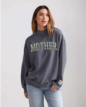 'Mother' Nantucket Mock-neck | Sage Plaid Pattern | Applique Embroidery Little Mama Shirt Shop LLC