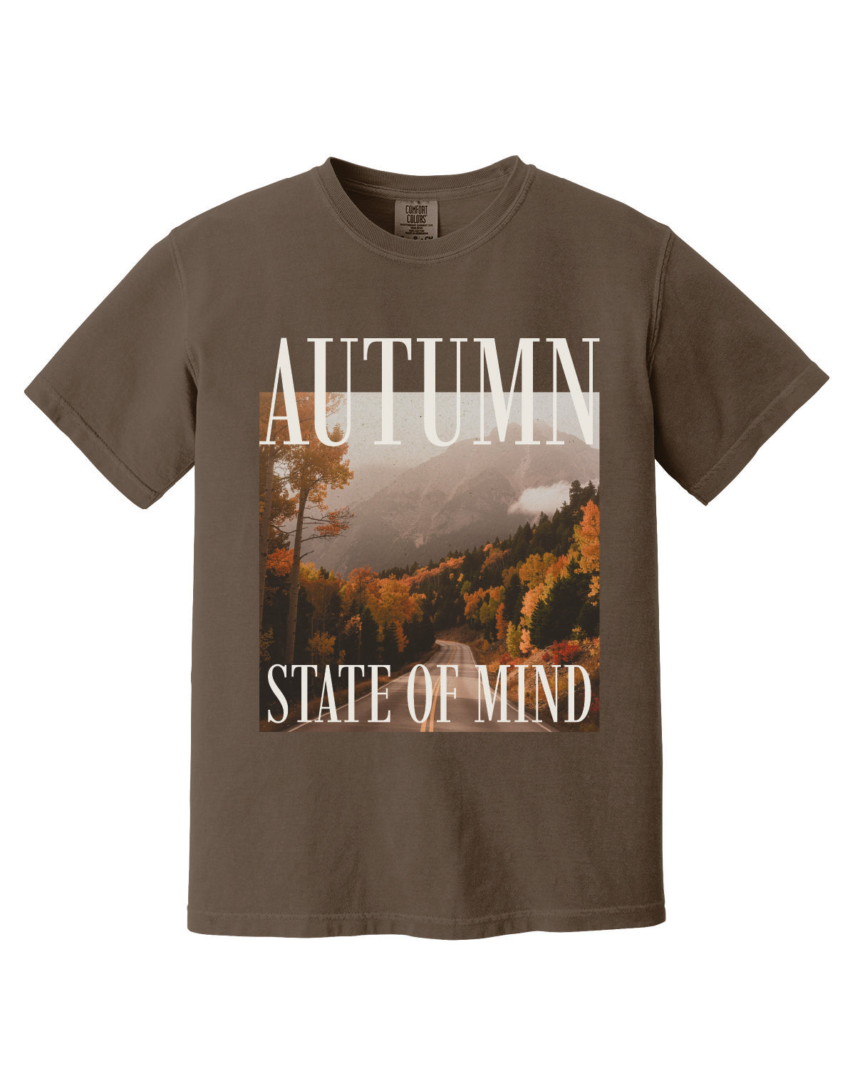 Autumn State of Mind | Comfort Colors Tee | Printed and Embroidered Little Mama Shirt Shop LLC