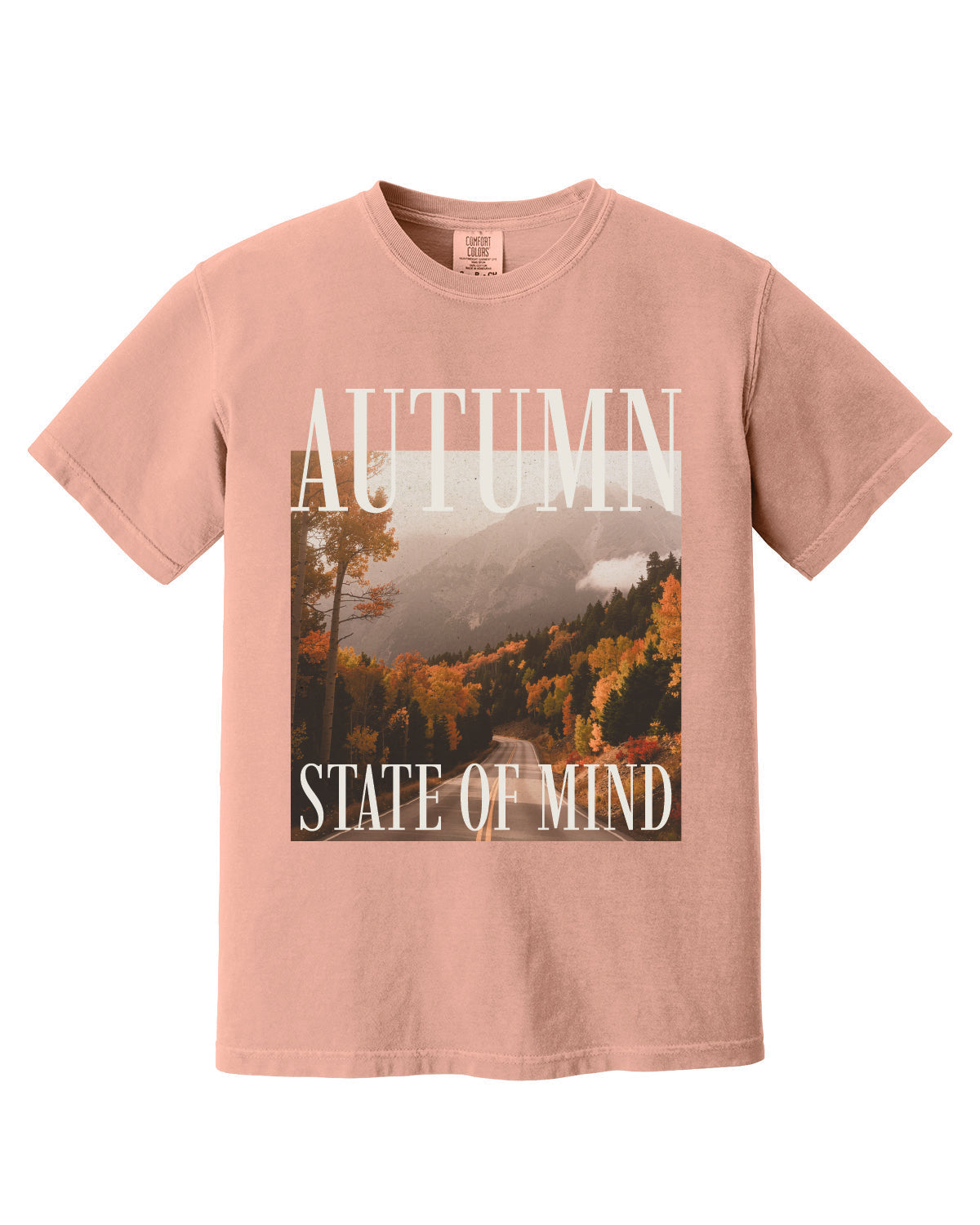 Autumn State of Mind | Comfort Colors Tee | Printed and Embroidered Little Mama Shirt Shop LLC