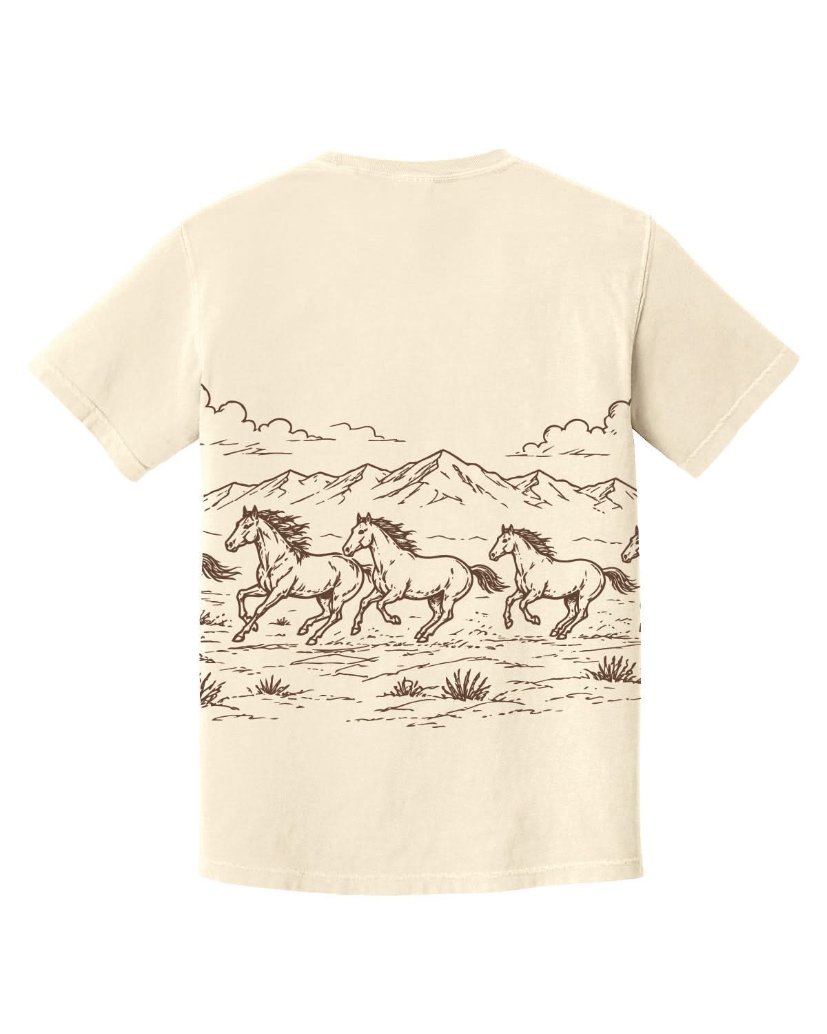 Western Horse Print | Comfort Colors Tee Little Mama Shirt Shop LLC