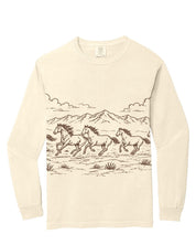 Western Horse Print | Comfort Colors Long Sleeve Tee Little Mama Shirt Shop LLC