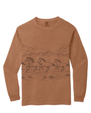 Western Horse Print | Comfort Colors Long Sleeve Tee Little Mama Shirt Shop LLC