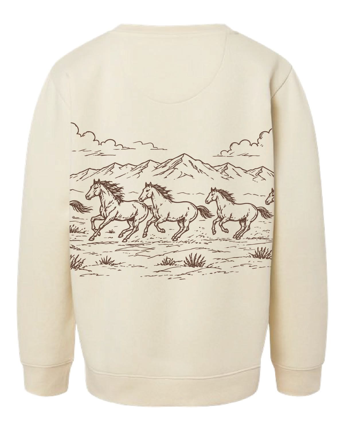 Western Horse Print | Child Crewneck Little Mama Shirt Shop LLC