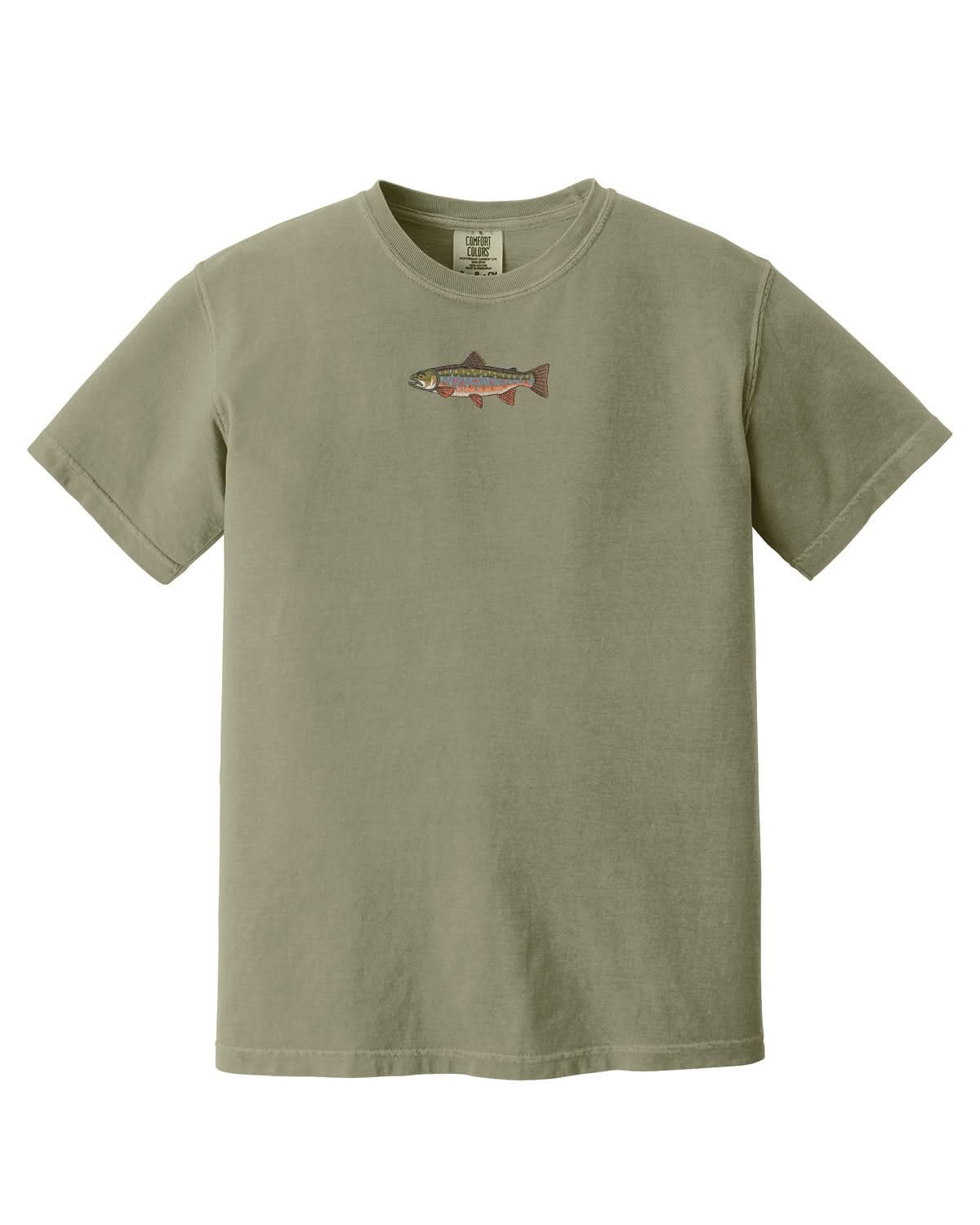 Brook Trout | Comfort Colors Tee | Embroidered Little Mama Shirt Shop LLC