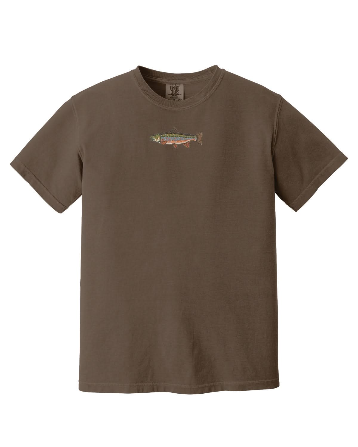 Brook Trout | Comfort Colors Tee | Embroidered Little Mama Shirt Shop LLC