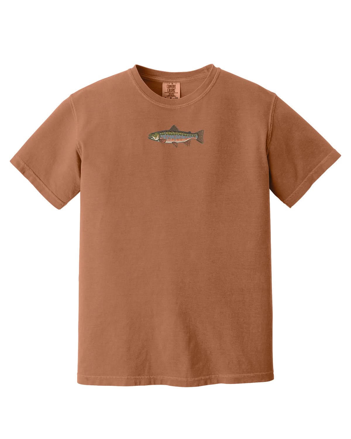 Brook Trout | Comfort Colors Tee | Embroidered Little Mama Shirt Shop LLC