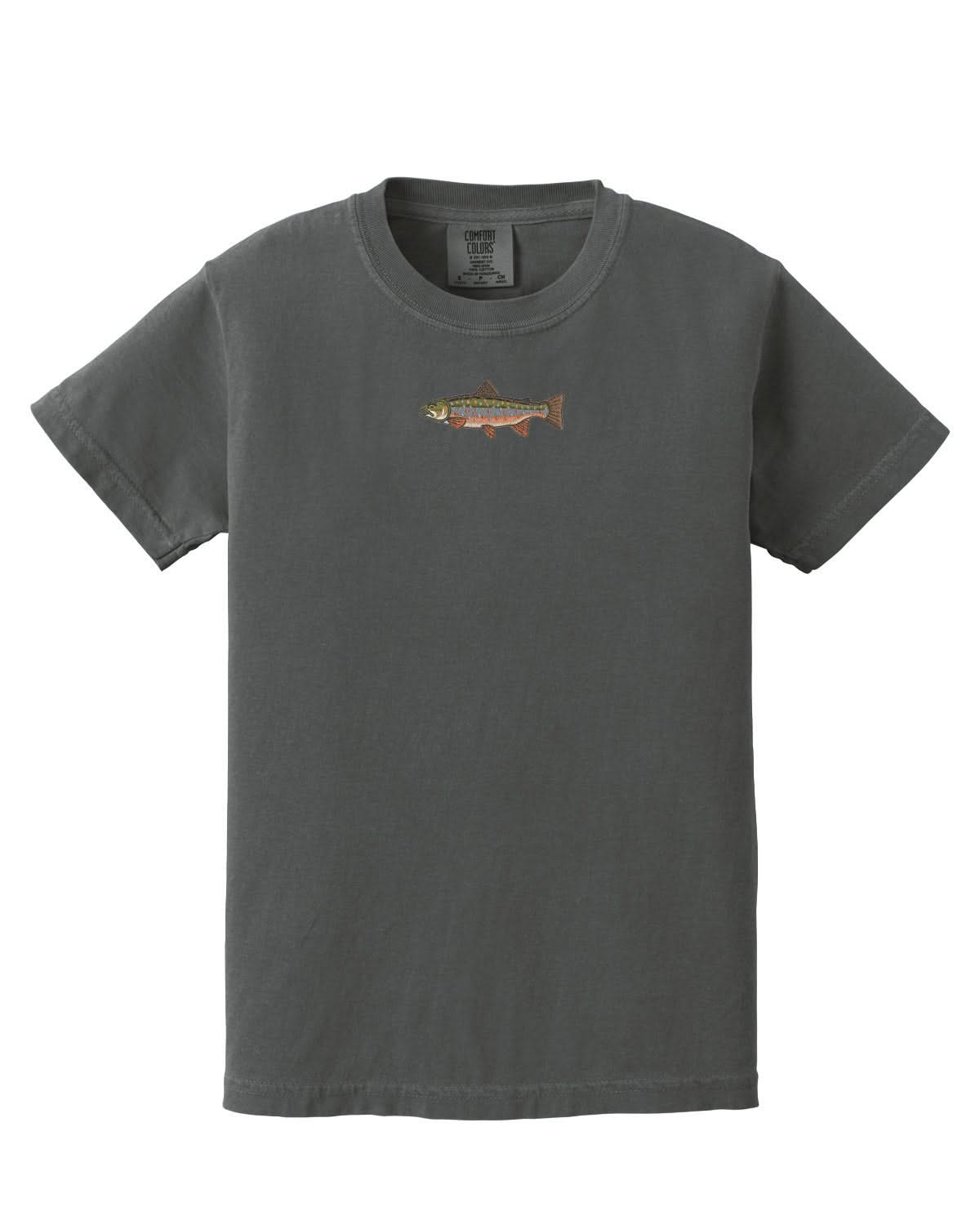 Brook Trout | Child Comfort Colors Tee | Embroidered Little Mama Shirt Shop LLC