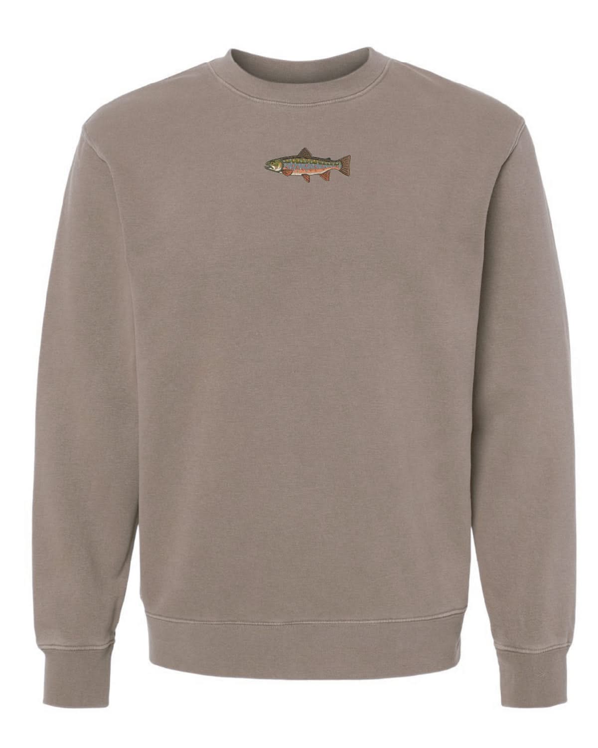 Brook Trout | Pigment Crewneck | Embroidered Little Mama Shirt Shop LLC