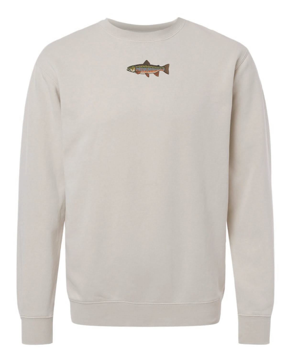 Brook Trout | Pigment Crewneck | Embroidered Little Mama Shirt Shop LLC