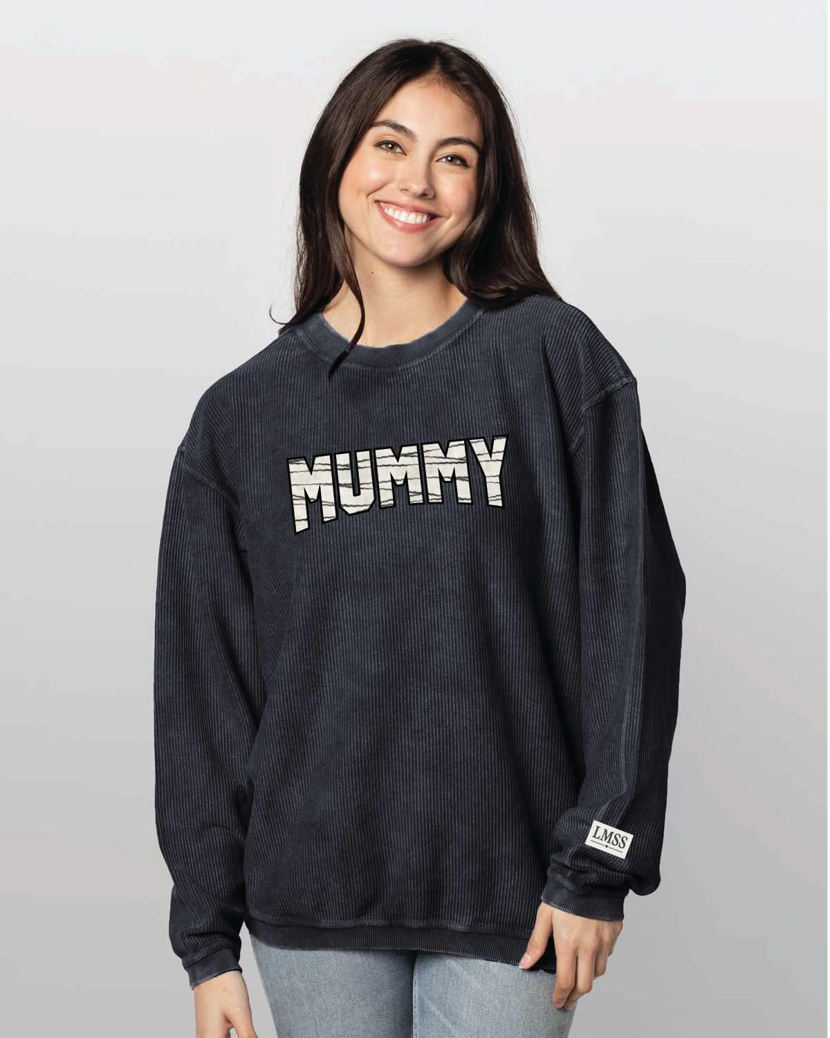 'Mummy' Corded Crewneck Little Mama Shirt Shop LLC