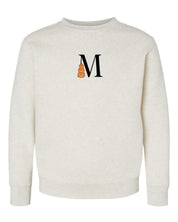 Halloween Initial Child Crewneck Little Mama Shirt Shop LLC