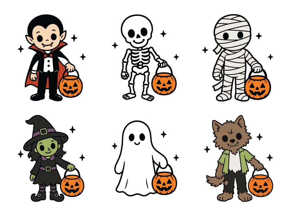 Choose Your Halloween Character Child Tee Little Mama Shirt Shop LLC
