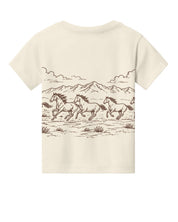 Western Horse Print | Child Tee | Natural Little Mama Shirt Shop LLC