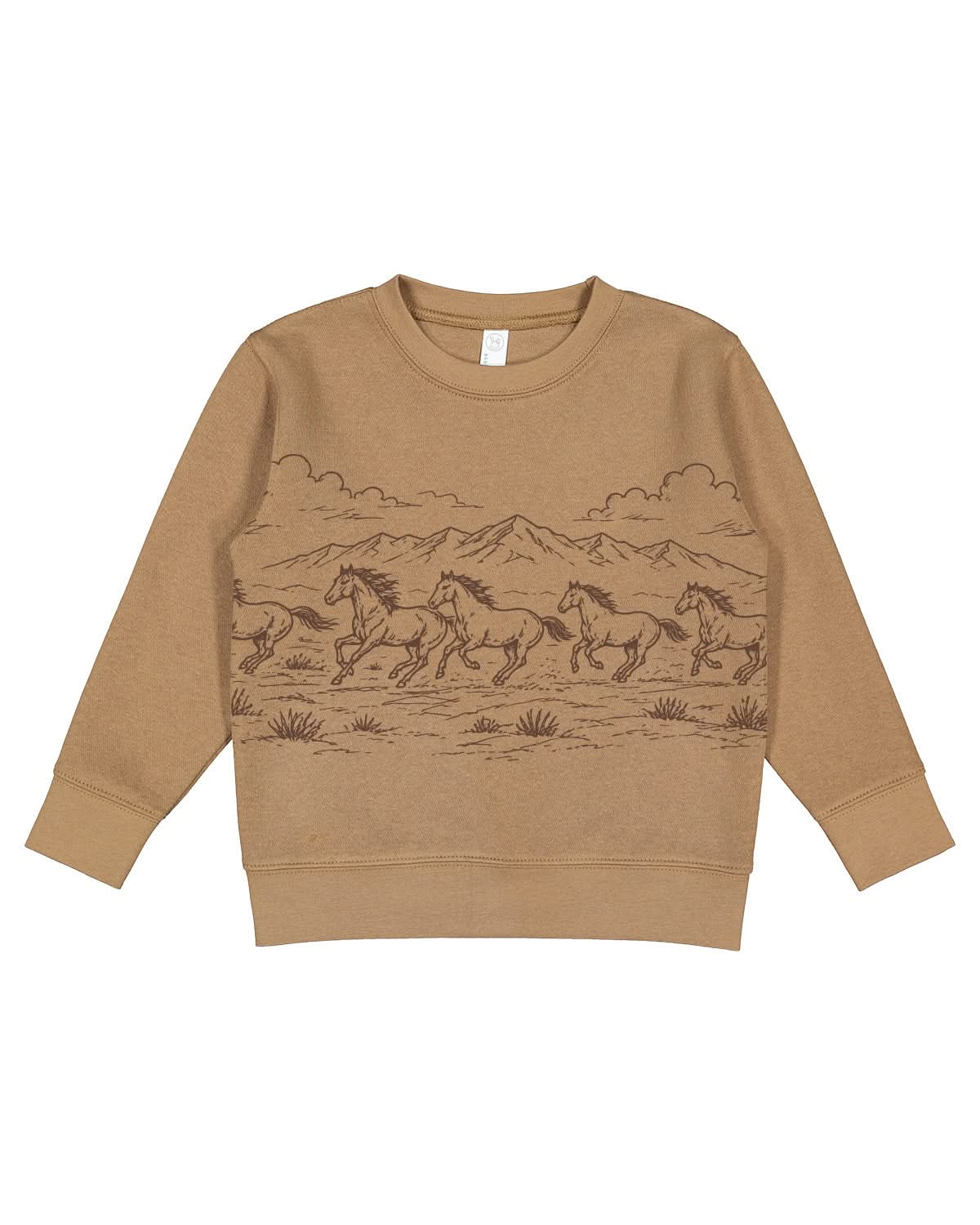 Western Horse Print | Child Crewneck Little Mama Shirt Shop LLC