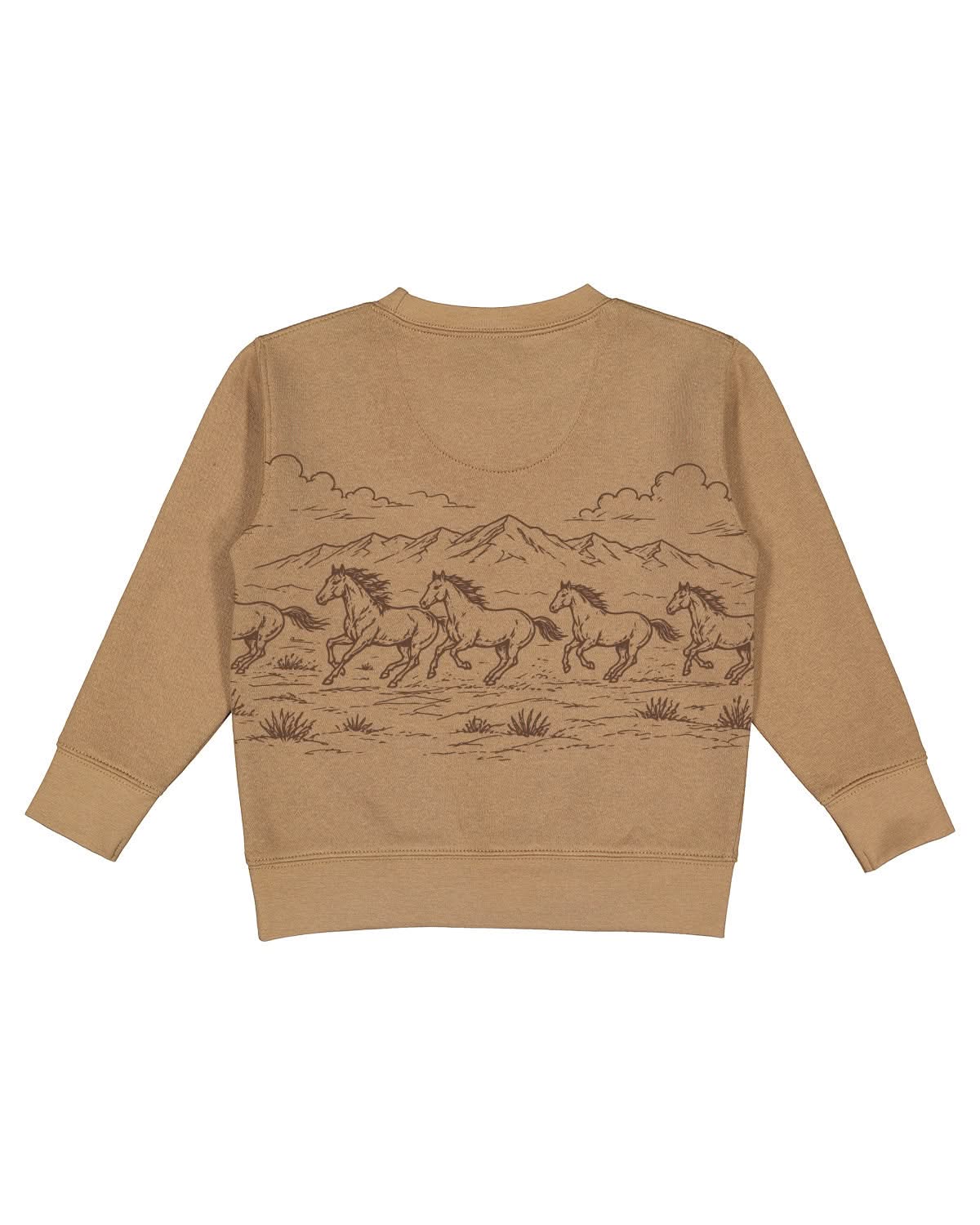 Western Horse Print | Child Crewneck Little Mama Shirt Shop LLC