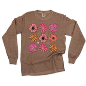 3x3 Spring Flowers - LONG SLEEVE Comfort Colors Tee Little Mama Shirt Shop