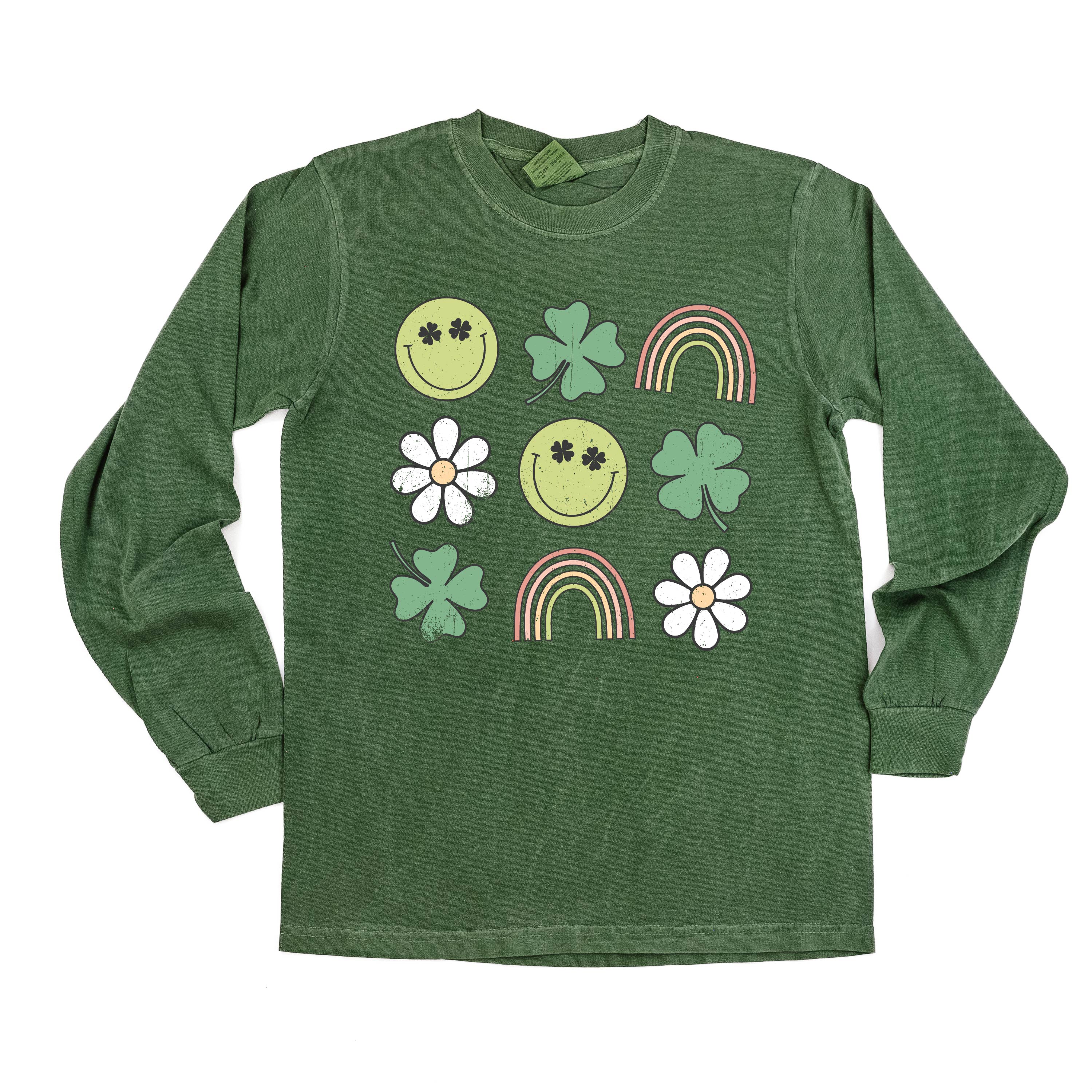 3x3 - Lucky Spring Things - Long Sleeve Comfort Colors Tee Little Mama Shirt Shop