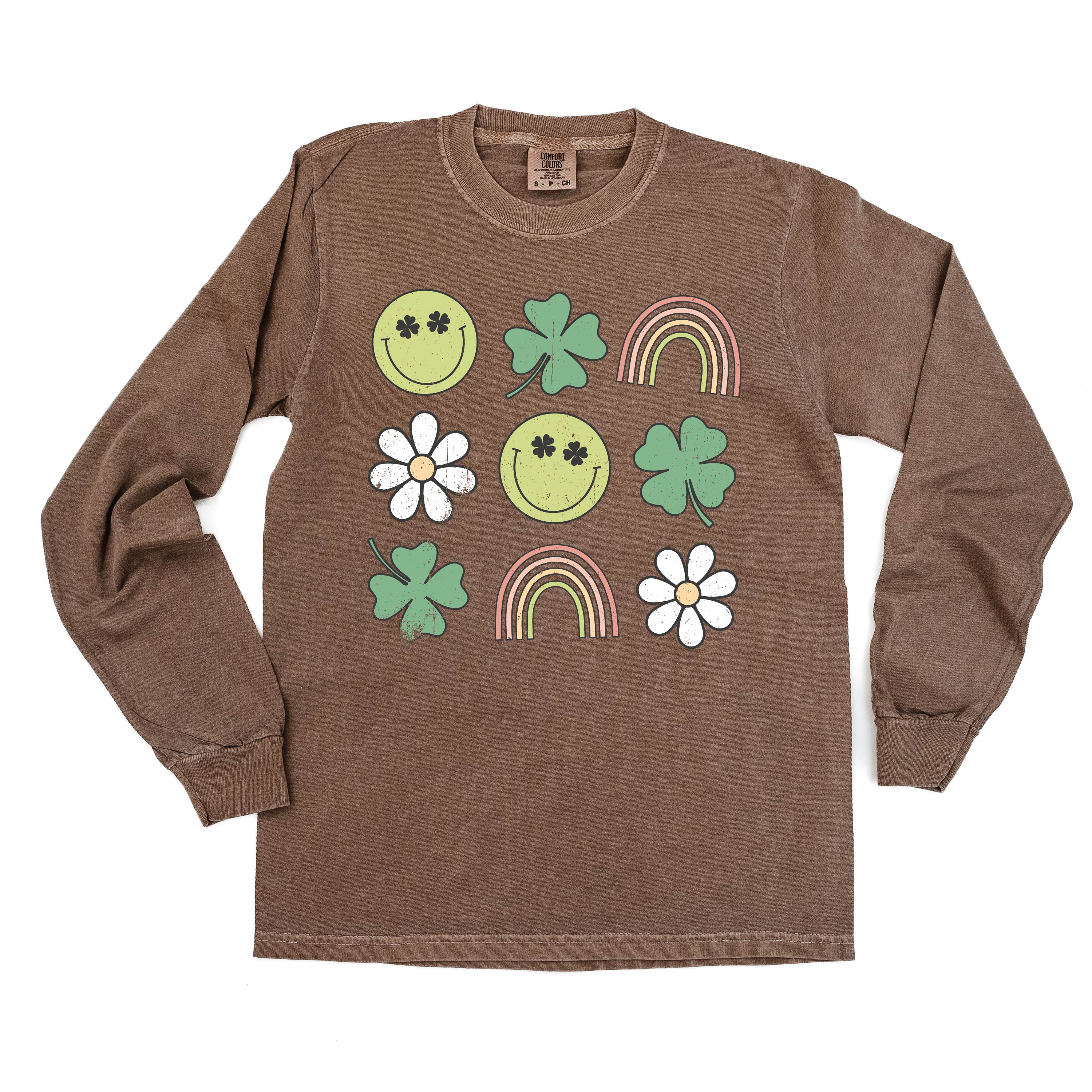 3x3 - Lucky Spring Things - Long Sleeve Comfort Colors Tee Little Mama Shirt Shop