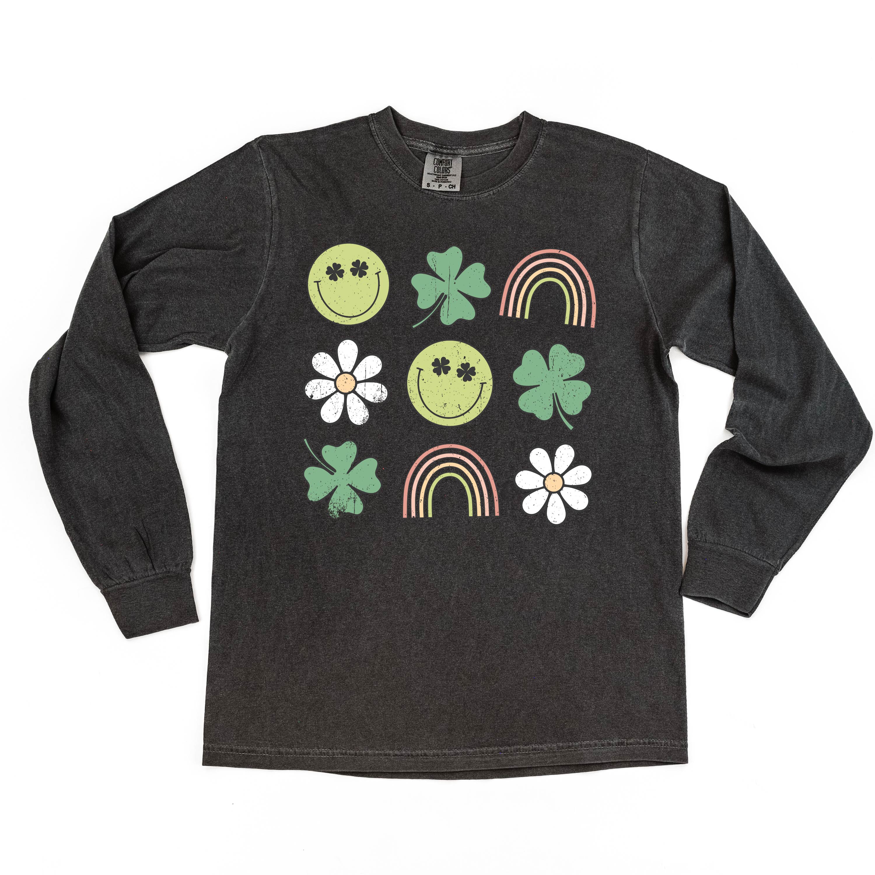 3x3 - Lucky Spring Things - Long Sleeve Comfort Colors Tee Little Mama Shirt Shop