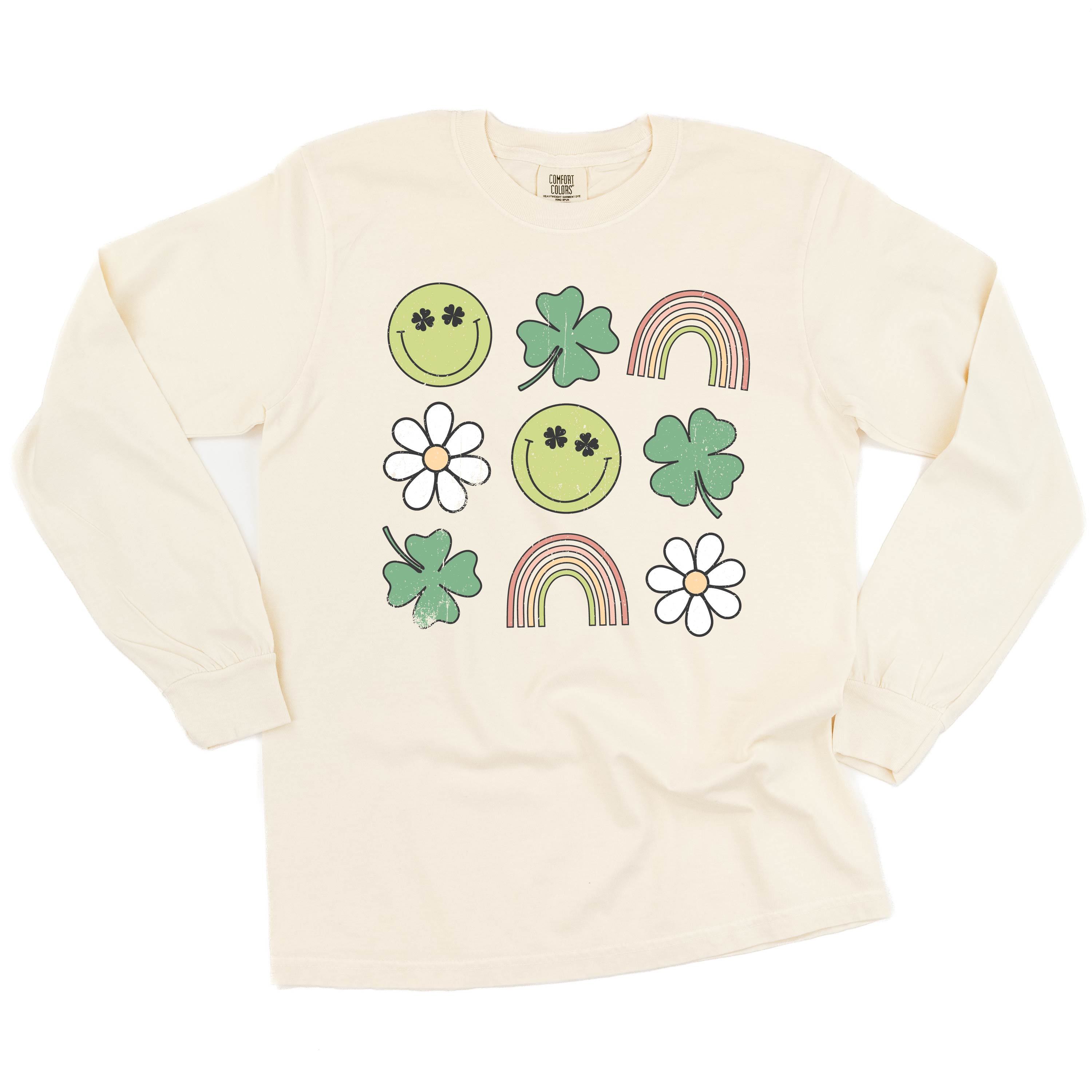 3x3 - Lucky Spring Things - Long Sleeve Comfort Colors Tee Little Mama Shirt Shop