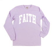 Arched Faith - Long Sleeve Comfort Colors Tee Little Mama Shirt Shop