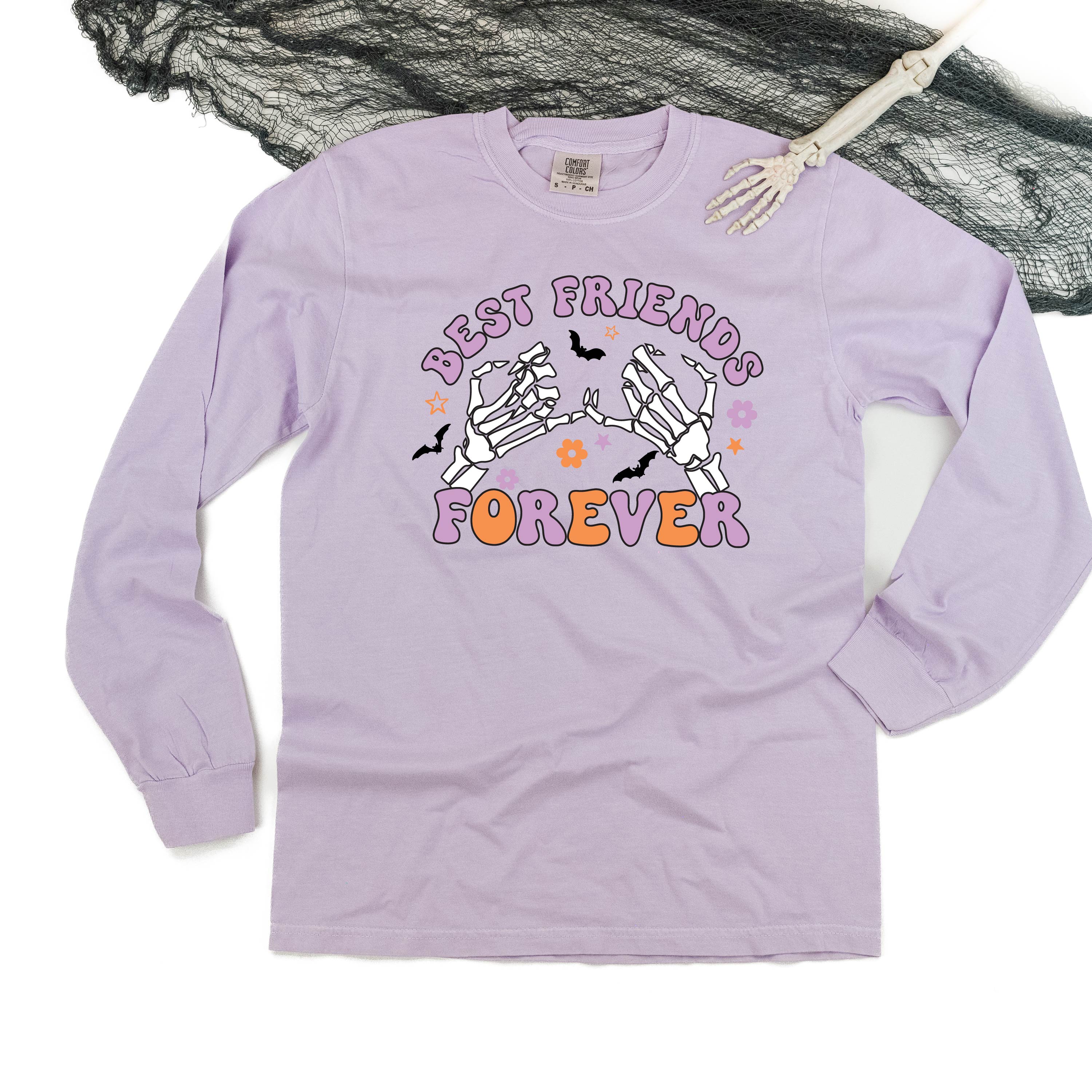 Best Friends Forever - Halloween - Long Sleeve Comfort Colors Tee Little Mama Shirt Shop
