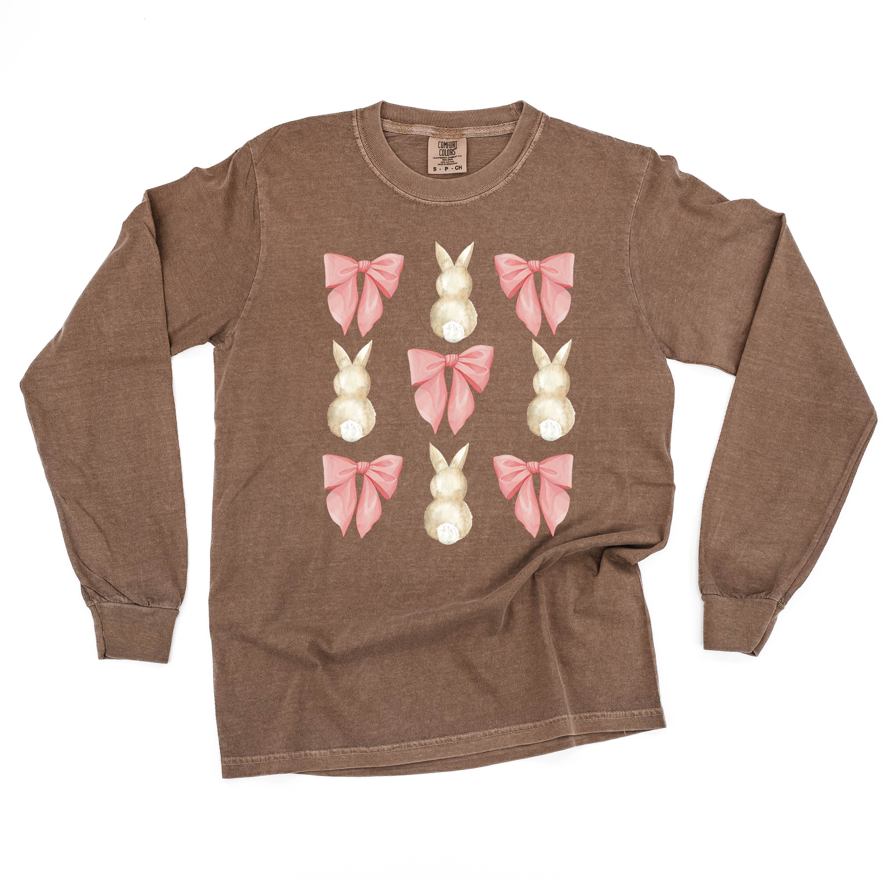 Bunnies & Bows - LONG SLEEVE Comfort Colors Tee Little Mama Shirt Shop