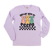 Chillin' With My Peeps - LONG SLEEVE Comfort Colors Tee Little Mama Shirt Shop