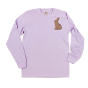 Chocolate Bunny (pocket) - LONG SLEEVE Comfort Colors Tee Little Mama Shirt Shop